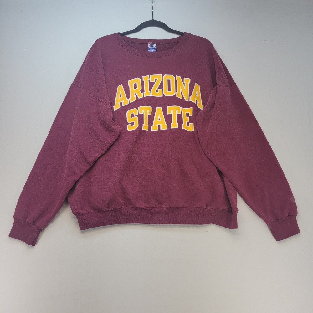 Champion Sweatshirt Womens XXL Maroon Arizona State Sun Devils Pullover Fleece
